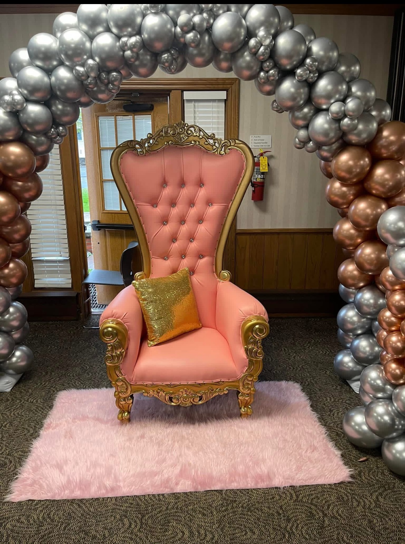 Pink Throne Chair