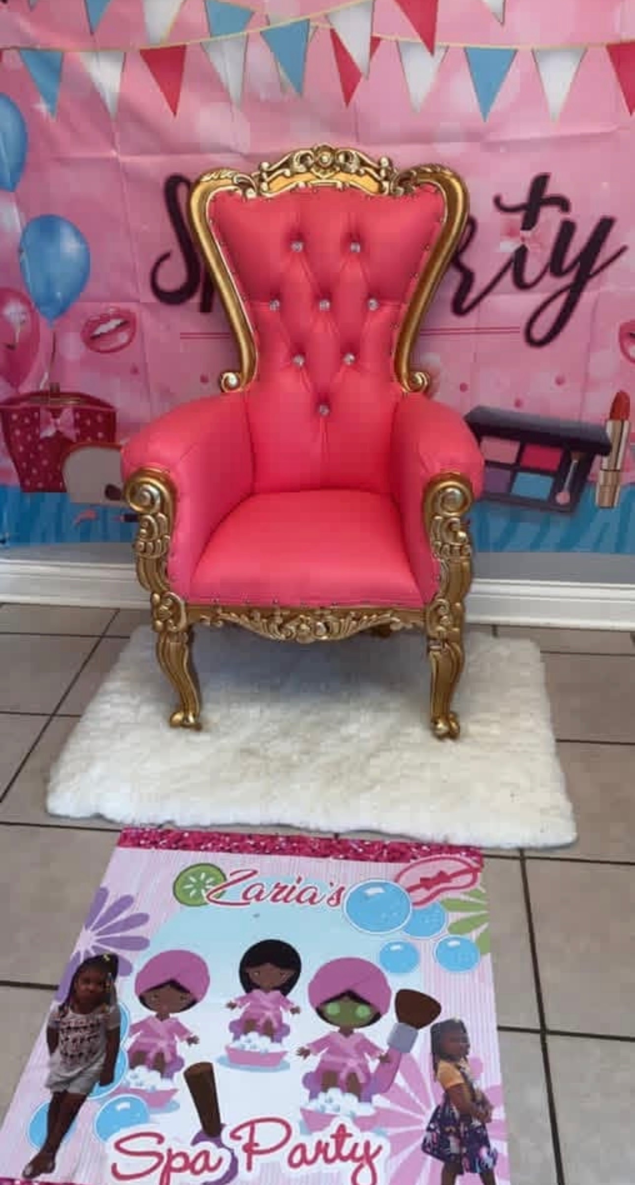 Hot Pink Throne Chair